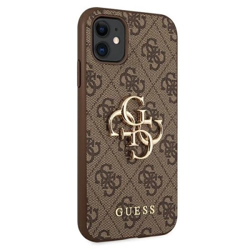Buy Guess GUHCN614GMGBR Apple iPhone 11 brown hardcase 4G Big Metal Logo - GUE994BR - {ean13} - Home Screen Store Europe