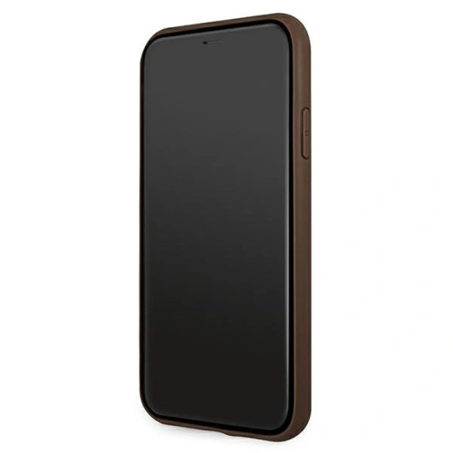Buy Guess GUHCN614GMGBR Apple iPhone 11 brown hardcase 4G Big Metal Logo - GUE994BR - {ean13} - Home Screen Store Europe