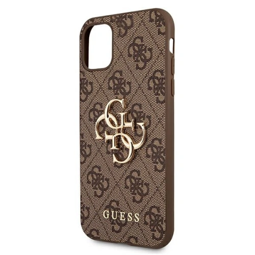 Buy Guess GUHCN614GMGBR Apple iPhone 11 brown hardcase 4G Big Metal Logo - GUE994BR - {ean13} - Home Screen Store Europe