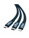 Kup Baseus 1.2m USB 3-in-1-Kabel Bright Mirror, micro USB / Lightning / USB-C, flach, 3,5A, (blau) - BSU2725BLU - {ean13} - Sklep Home Screen