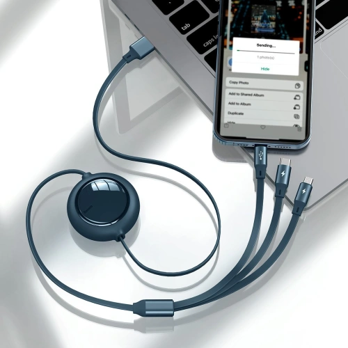 Buy Baseus Bright Mirror 3-in-1 cable USB For M+L+T 3.5A 1.2m (blue) - BSU2725BLU - {ean13} - Home Screen Store Europe