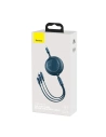 Kup Baseus 1.2m USB 3-in-1-Kabel Bright Mirror, micro USB / Lightning / USB-C, flach, 3,5A, (blau) - BSU2725BLU - {ean13} - Sklep Home Screen