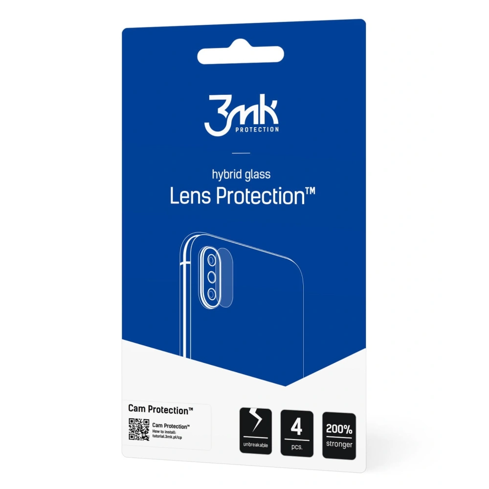 Szkło hybrydowe na obiektyw aparatu 3MK Lens Protection Asus Zenfone 8 [4 PACK]