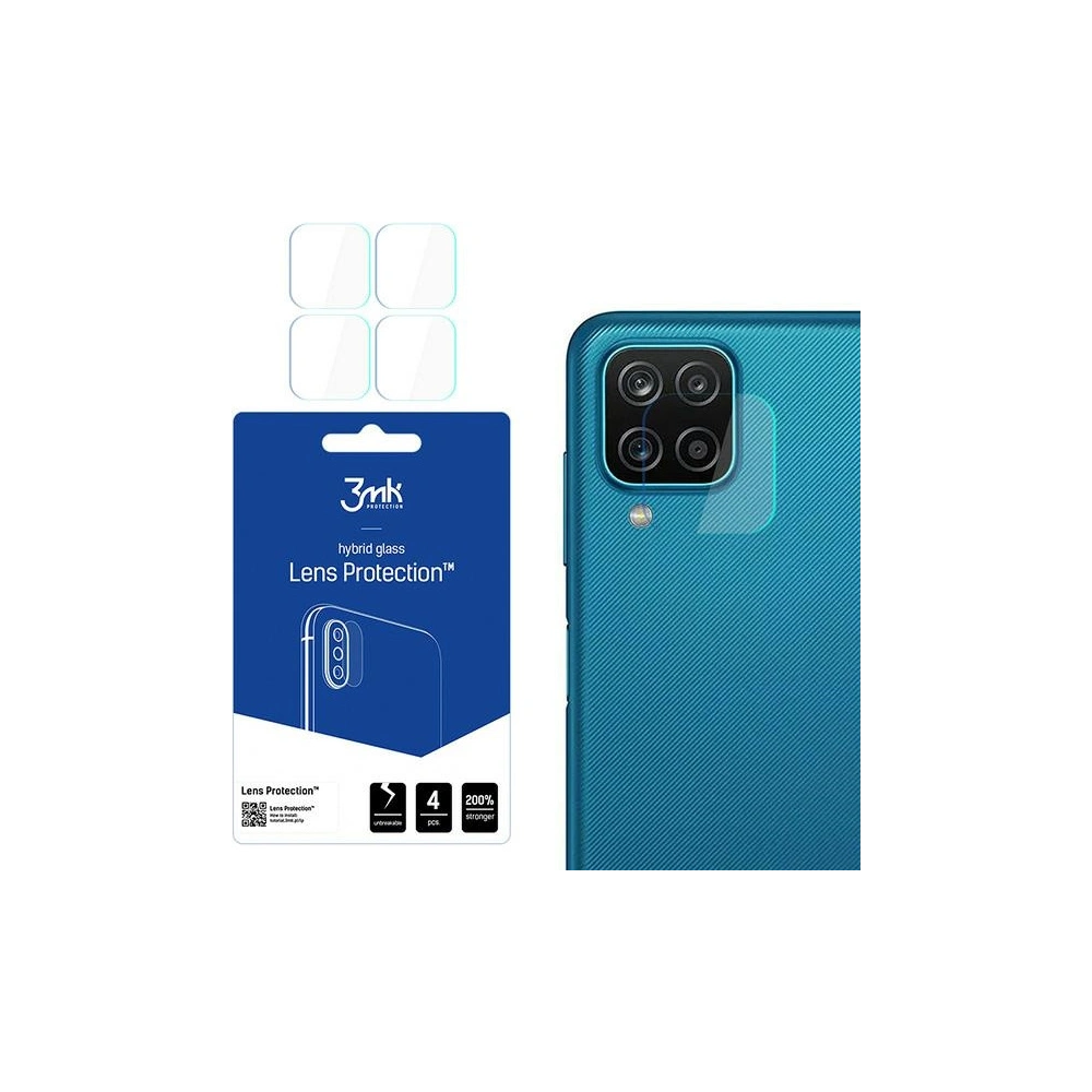 Szkło hybrydowe na obiektyw aparatu 3MK Lens Protection Samsung Galaxy M12 [4 PACK]