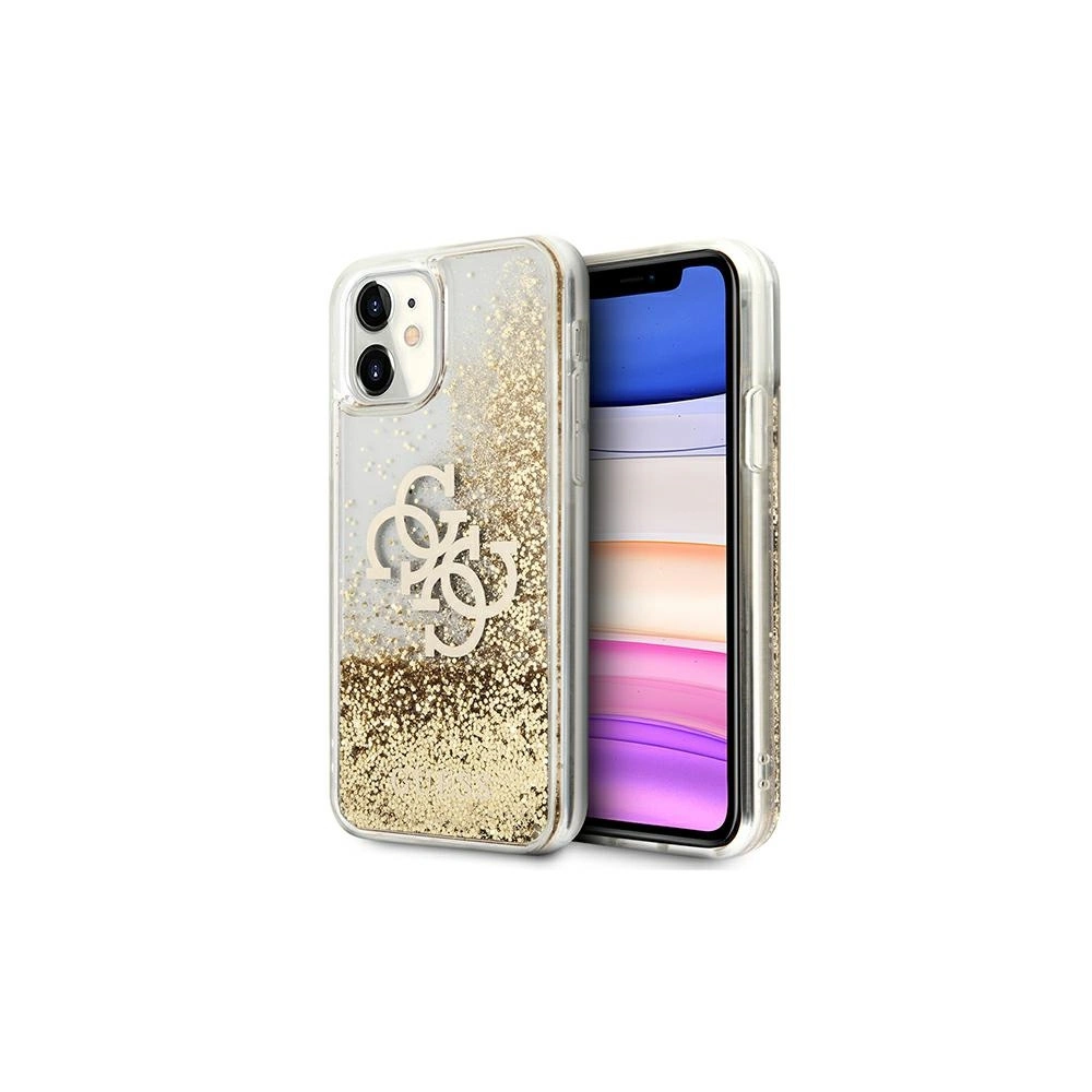 Etui Guess GUHCN61LG4GGO Apple iPhone 11 złoty/gold hardcase 4G Big Liquid Glitter