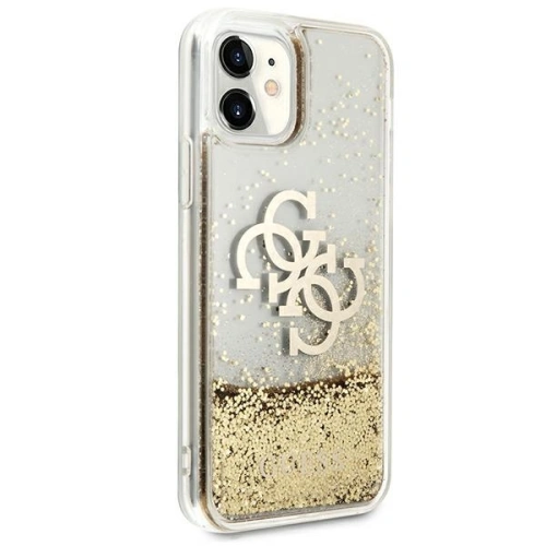 Buy Guess GUHCN61LG4GGO Apple iPhone 11 gold hardcase 4G Big Liquid Glitter - GUE996GLD - {ean13} - Home Screen Store Europe