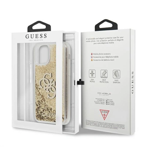 Buy Guess GUHCN61LG4GGO Apple iPhone 11 gold hardcase 4G Big Liquid Glitter - GUE996GLD - {ean13} - Home Screen Store Europe