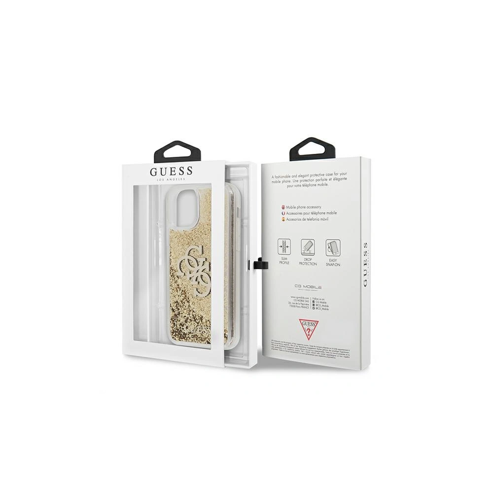 Etui Guess GUHCN61LG4GGO Apple iPhone 11 złoty/gold hardcase 4G Big Liquid Glitter