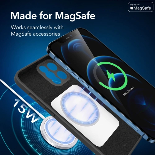 Kup Tok ESR Cloud Soft MagSafe Apple iPhone 12 Pro Fekete - ESR329BLK - {ean13} - Sklep Home Screen