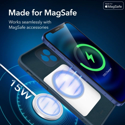 Etui ESR Cloud Soft MagSafe Apple iPhone 12 Kék