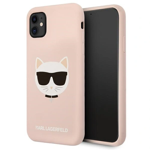 Kup Etui Karl Lagerfeld KLHCN61SLCHLP Apple iPhone 11 hardcase roz deschis/pink deschis Silicon Choupette - KLD546PNK - {ean13} - Sklep Home Screen