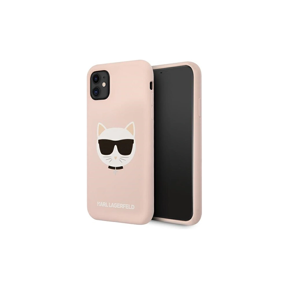 Etui Karl Lagerfeld KLHCN61SLCHLP Apple iPhone 11 hardcase jasno różowy/light pink Silicone Choupette