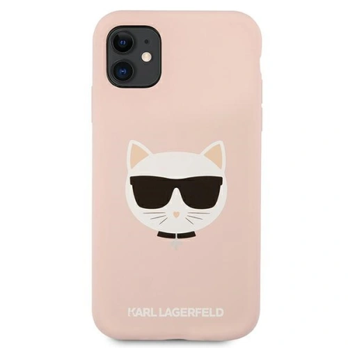 Kup Etui Karl Lagerfeld KLHCN61SLCHLP Apple iPhone 11 hardcase roz deschis/pink deschis Silicon Choupette - KLD546PNK - {ean13} - Sklep Home Screen