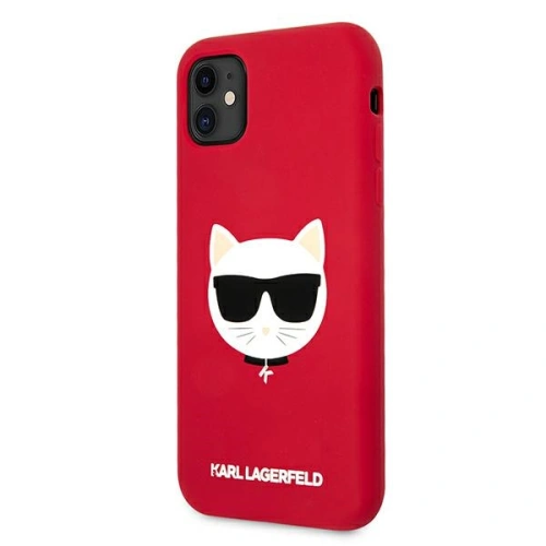 Kup Etui Karl Lagerfeld KLHCN61SLCHRE Apple iPhone 11 hardcase czerwony/red Silicone Choupette - KLD547RED - {ean13} - Sklep Home Screen