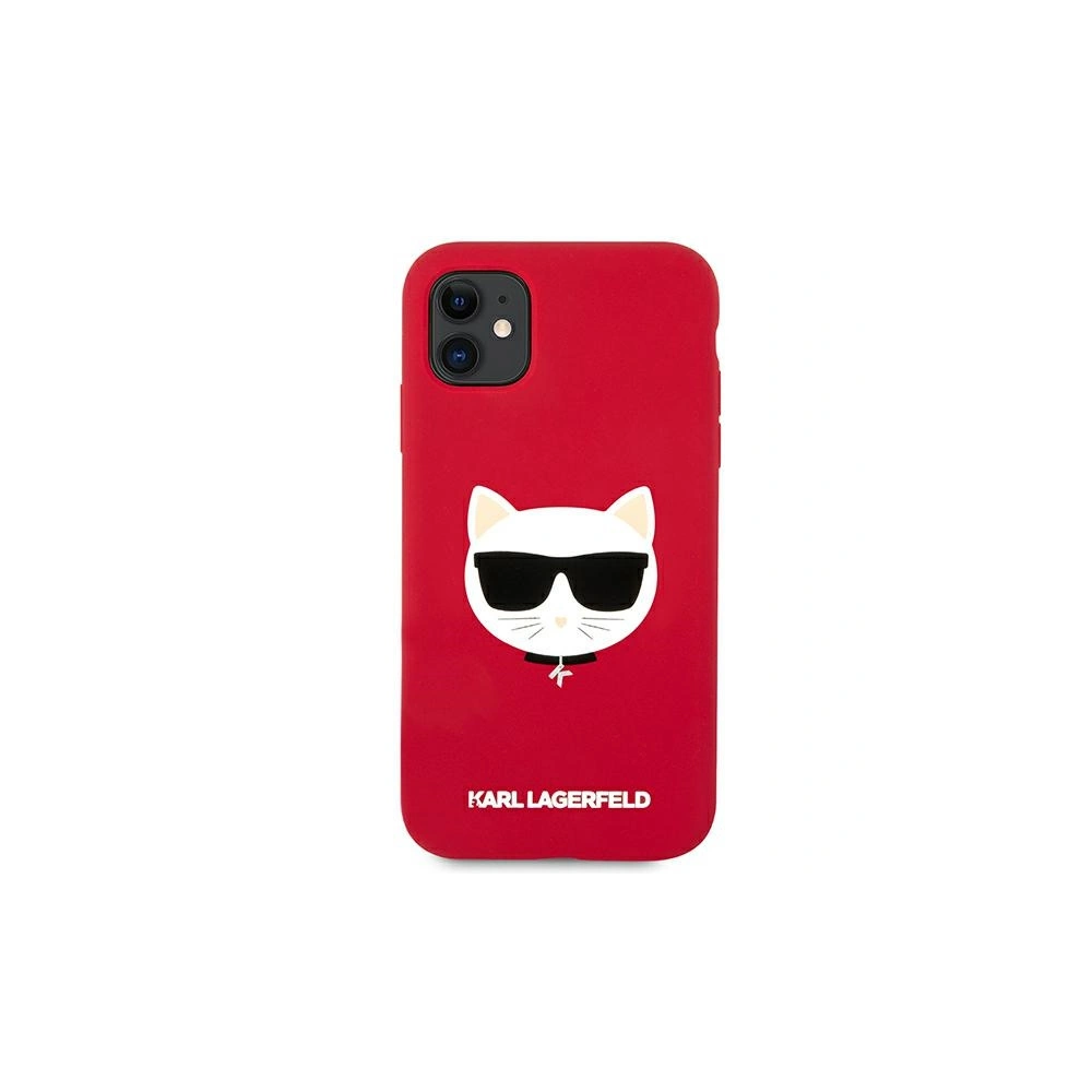 Etui Karl Lagerfeld KLHCN61SLCHRE Apple iPhone 11 hardcase czerwony/red Silicone Choupette