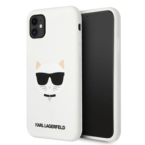 Kup Etui Karl Lagerfeld KLHCN61SLCHWH Apple iPhone 11 hardcase biały/white Silicone Choupette - KLD548WHT - {ean13} - Sklep Home Screen