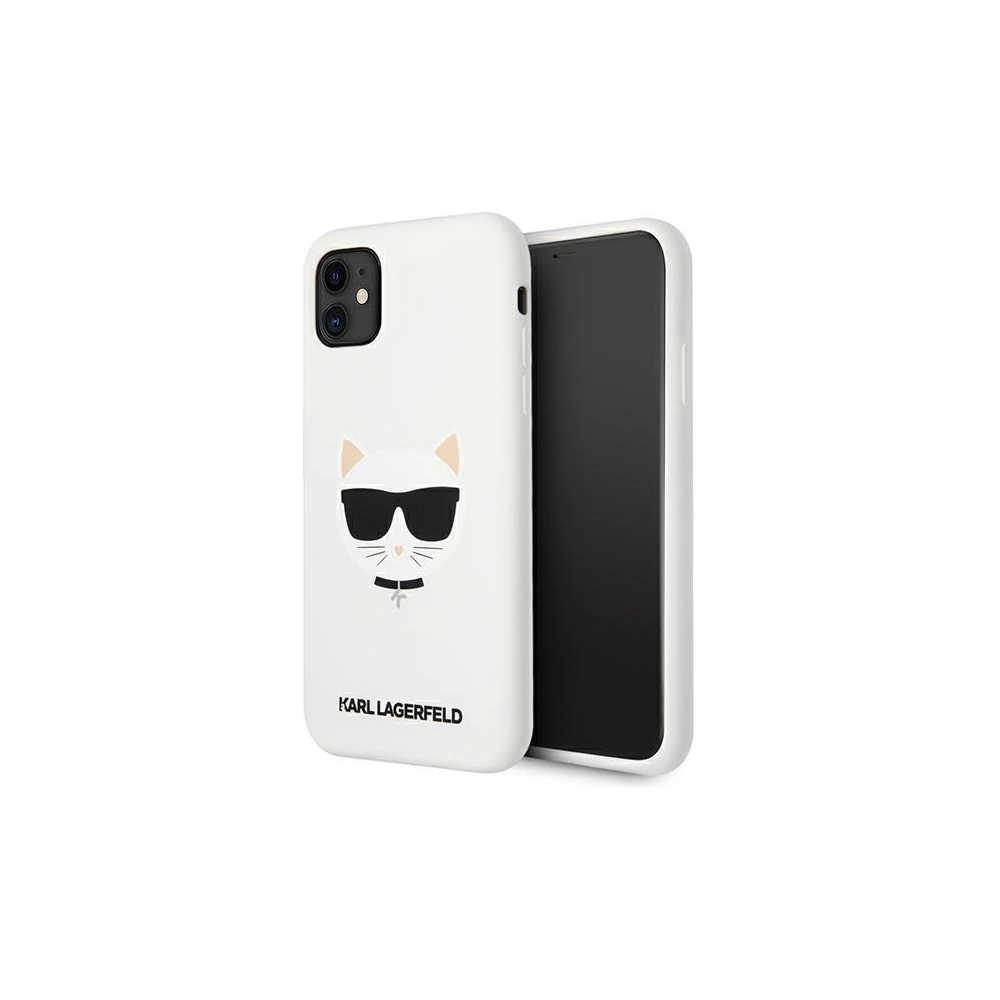 Etui Karl Lagerfeld KLHCN61SLCHWH Apple iPhone 11 hardcase biały/white Silicone Choupette