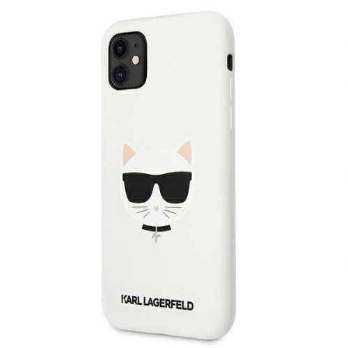Kup Etui Karl Lagerfeld KLHCN61SLCHWH Apple iPhone 11 hardcase biały/white Silicone Choupette - KLD548WHT - {ean13} - Sklep Home Screen