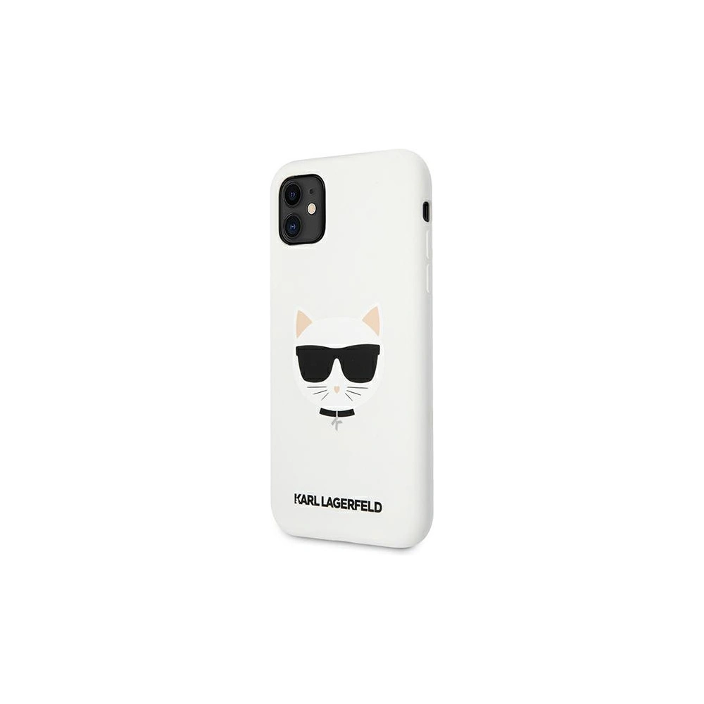 Etui Karl Lagerfeld KLHCN61SLCHWH Apple iPhone 11 hardcase biały/white Silicone Choupette