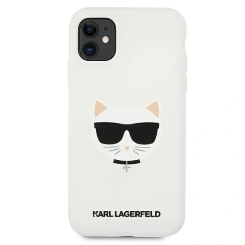 Kup Etui Karl Lagerfeld KLHCN61SLCHWH Apple iPhone 11 hardcase biały/white Silicone Choupette - KLD548WHT - {ean13} - Sklep Home Screen