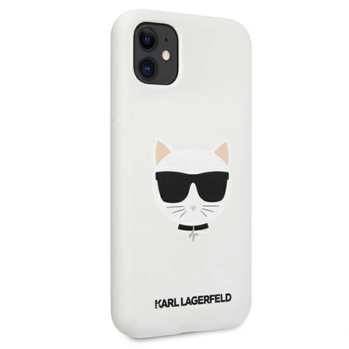 Kup Etui Karl Lagerfeld KLHCN61SLCHWH Apple iPhone 11 hardcase biały/white Silicone Choupette - KLD548WHT - {ean13} - Sklep Home Screen