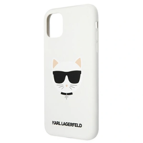 Kup Etui Karl Lagerfeld KLHCN61SLCHWH Apple iPhone 11 hardcase biały/white Silicone Choupette - KLD548WHT - {ean13} - Sklep Home Screen