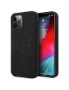 Karl Lagerfeld Apple Tasche KLHCP12LSILTTBK iPhone 12 Pro Max schwarz/schwarz Silikon Ikonik Outline