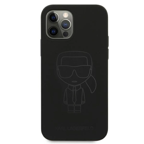 Buy Karl Lagerfeld KLHCP12LSILTTBK Apple iPhone 12 Pro Max black Silicone Ikonik Outline - KLD549BLK - {ean13} - Home Screen Store Europe