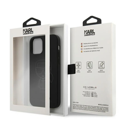 Kup Etui Karl Lagerfeld KLHCP12LSILTTBK Apple iPhone 12 Pro Max czarny/black Silicone Ikonik Outline - KLD549BLK - {ean13} - Sklep Home Screen