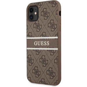 Kup Etui Guess GUHCN614GDBR Apple iPhone 11 barna/brown hardcase 4G Stripe - GUE998BR - {ean13} - Sklep Home Screen