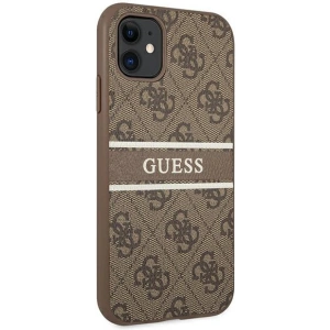 Kup Etui Guess GUHCN614GDBR Apple iPhone 11 barna/brown hardcase 4G Stripe - GUE998BR - {ean13} - Sklep Home Screen