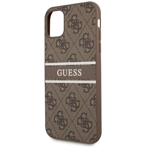 Kup Etui Guess GUHCN614GDBR Apple iPhone 11 barna/brown hardcase 4G Stripe - GUE998BR - {ean13} - Sklep Home Screen
