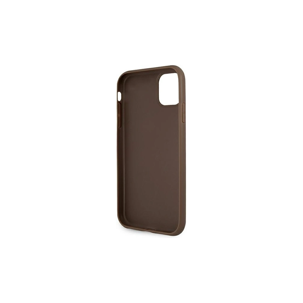 Etui Guess GUHCN614GDBR Apple iPhone 11 brązowy/brown hardcase 4G Stripe