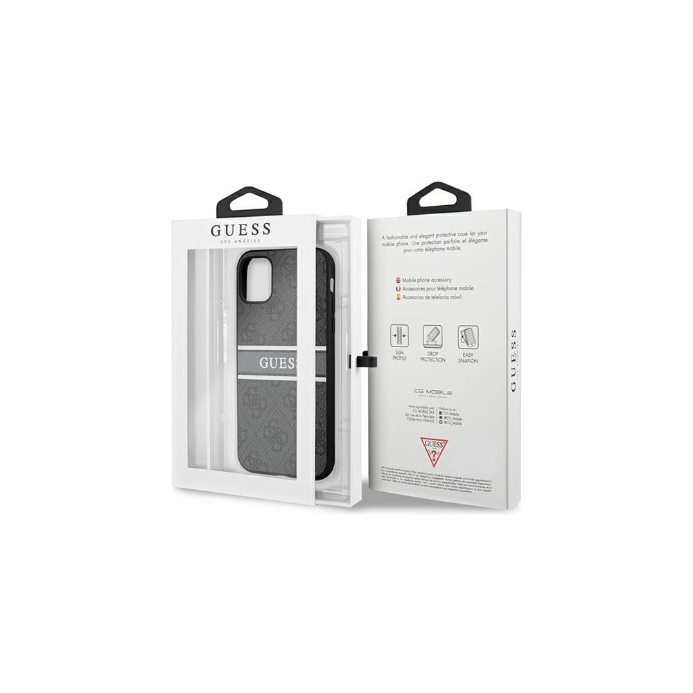 Etui Guess GUHCN614GDGR Apple iPhone 11 szary/grey hardcase 4G Stripe