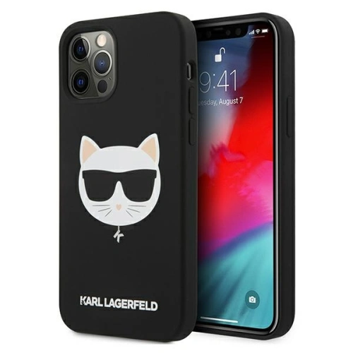 Kup Karl Lagerfeld Apple Tasche KLHCP12LSLCHBK iPhone 12 Pro Max Hartschale schwarz/schwarz Silikon Choupette - KLD550BLK - {ean13} - Sklep Home Screen