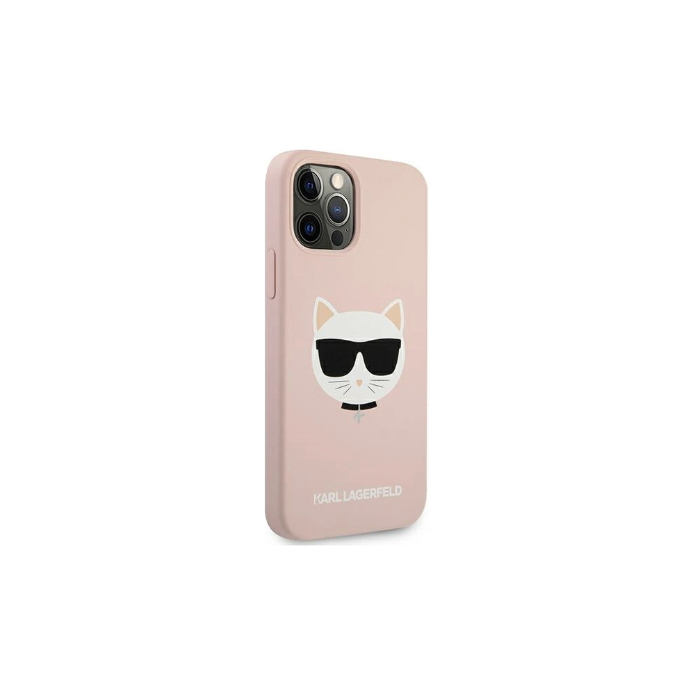 Etui Karl Lagerfeld KLHCP12LSLCHLP Apple iPhone 12 Pro Max hardcase jasno różowy/light pink Silicone Choupette
