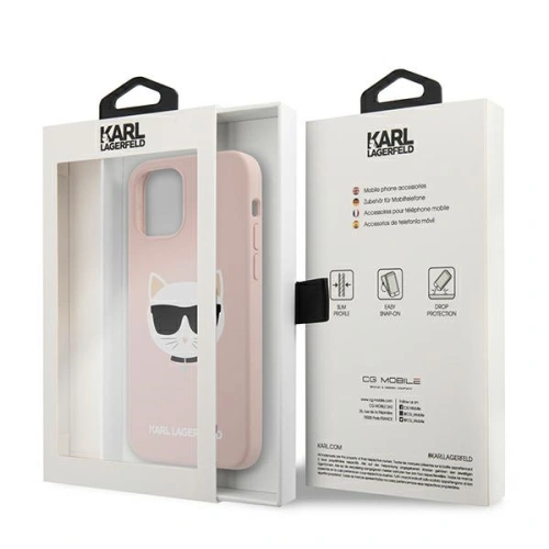 Kup Etui Karl Lagerfeld KLHCP12LSLCHLP Apple iPhone 12 Pro Max hardcase jasno różowy/light pink Silicone Choupette - KLD551PNK - {ean13} - Sklep Home Screen
