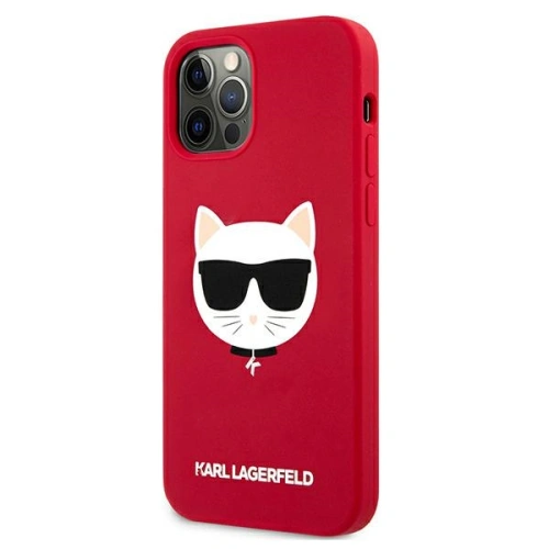Kup Etui Karl Lagerfeld KLHCP12LSLCHRE Apple iPhone 12 Pro Max hardcase czerwony/red Silicone Choupette - KLD552RED - {ean13} - Sklep Home Screen