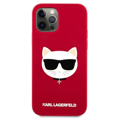 Buy Karl Lagerfeld KLHCP12LSLCHRE Apple iPhone 12 Pro Max hardcase red Silicone Choupette - KLD552RED - {ean13} - Home Screen Store Europe