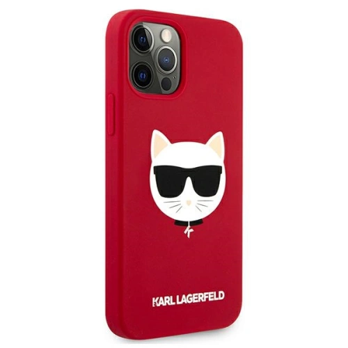 Kup Etui Karl Lagerfeld KLHCP12LSLCHRE Apple iPhone 12 Pro Max hardcase czerwony/red Silicone Choupette - KLD552RED - {ean13} - Sklep Home Screen