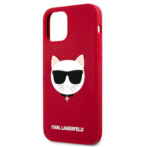 Kup Etui Karl Lagerfeld KLHCP12LSLCHRE Apple iPhone 12 Pro Max hardcase czerwony/red Silicone Choupette - KLD552RED - {ean13} - Sklep Home Screen