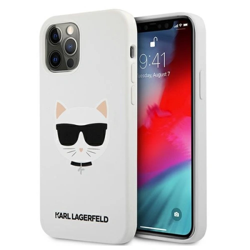 Buy Karl Lagerfeld KLHCP12LSLCHWH Apple iPhone 12 Pro Max hardcase white Silicone Choupette - KLD553WHT - {ean13} - Home Screen Store Europe