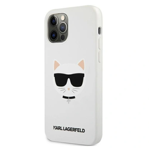 Kup Etui Karl Lagerfeld KLHCP12LSLCHWH Apple iPhone 12 Pro Max hardcase biały/white Silicone Choupette - KLD553WHT - {ean13} - Sklep Home Screen