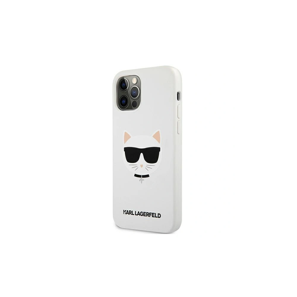 Etui Karl Lagerfeld KLHCP12LSLCHWH Apple iPhone 12 Pro Max hardcase biały/white Silicone Choupette