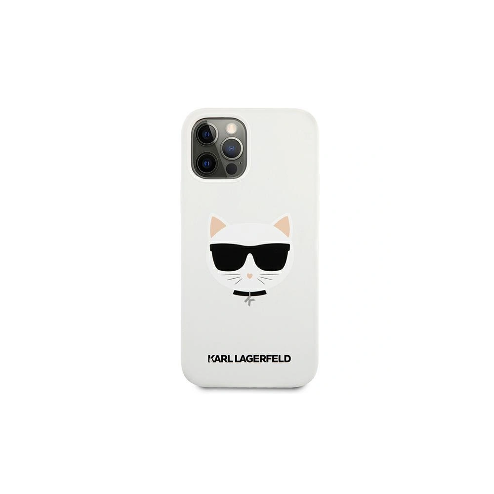 Etui Karl Lagerfeld KLHCP12LSLCHWH Apple iPhone 12 Pro Max hardcase biały/white Silicone Choupette