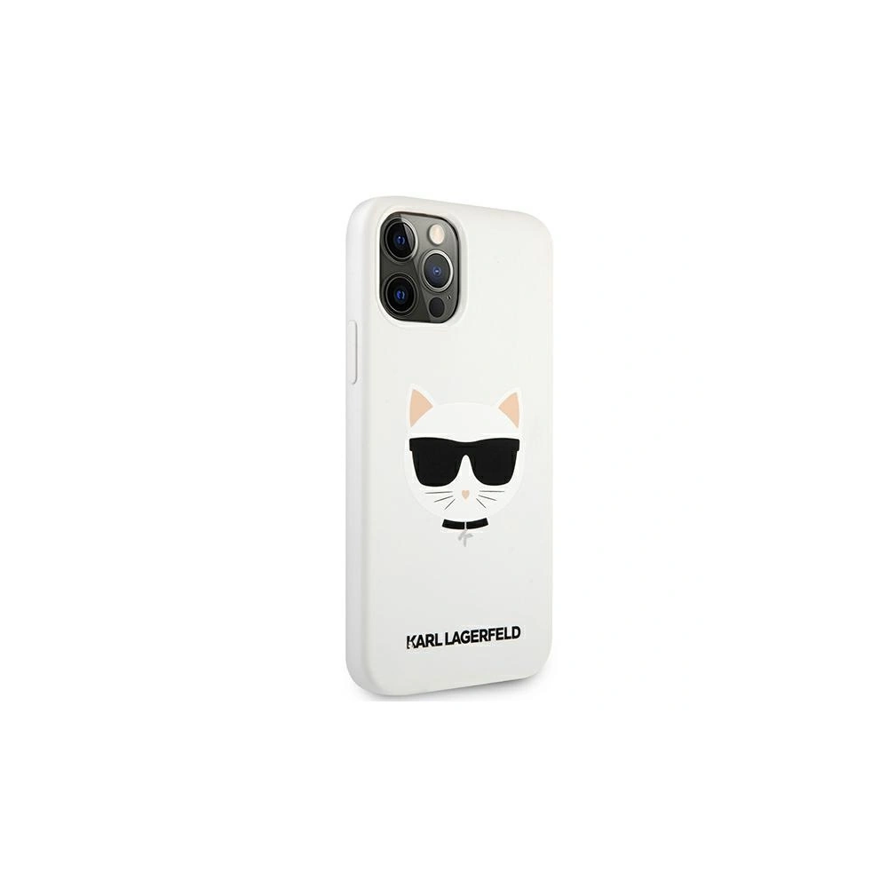 Etui Karl Lagerfeld KLHCP12LSLCHWH Apple iPhone 12 Pro Max hardcase biały/white Silicone Choupette
