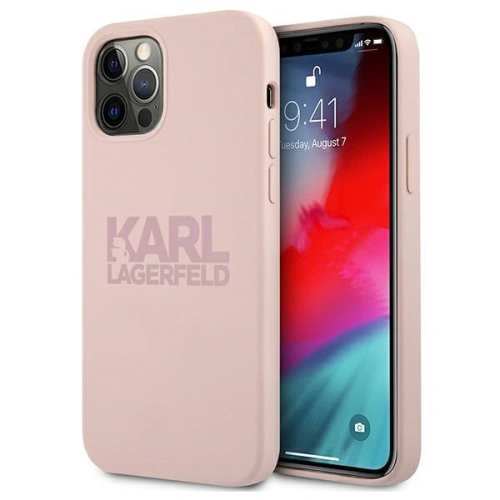 Kup Etui Karl Lagerfeld KLHCP12LSTKLTLP Apple iPhone 12 Pro Max Silicon Stack Logo roz/rozătoare - KLD554PNK - {ean13} - Sklep Home Screen