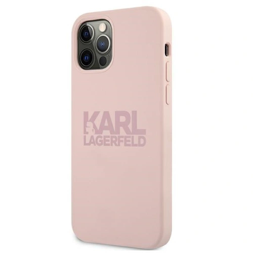 Kup Etui Karl Lagerfeld KLHCP12LSTKLTLP Apple iPhone 12 Pro Max Silicon Stack Logo roz/rozătoare - KLD554PNK - {ean13} - Sklep Home Screen