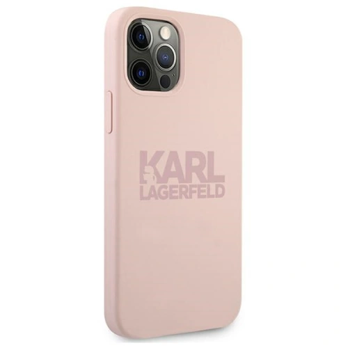 Buy Karl Lagerfeld KLHCP12LSTKLTLP Apple iPhone 12 Pro Max Silicone Stack Logo pink - KLD554PNK - {ean13} - Home Screen Store Europe