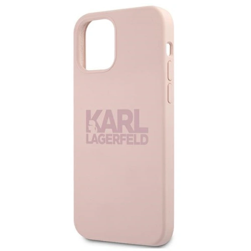 Kup Etui Karl Lagerfeld KLHCP12LSTKLTLP Apple iPhone 12 Pro Max Silicon Stack Logo roz/rozătoare - KLD554PNK - {ean13} - Sklep Home Screen